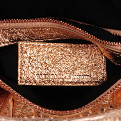 Alexander Wang Metallic Pebbled Lambskin Rocco Rose Gold Hardware 6 of 7