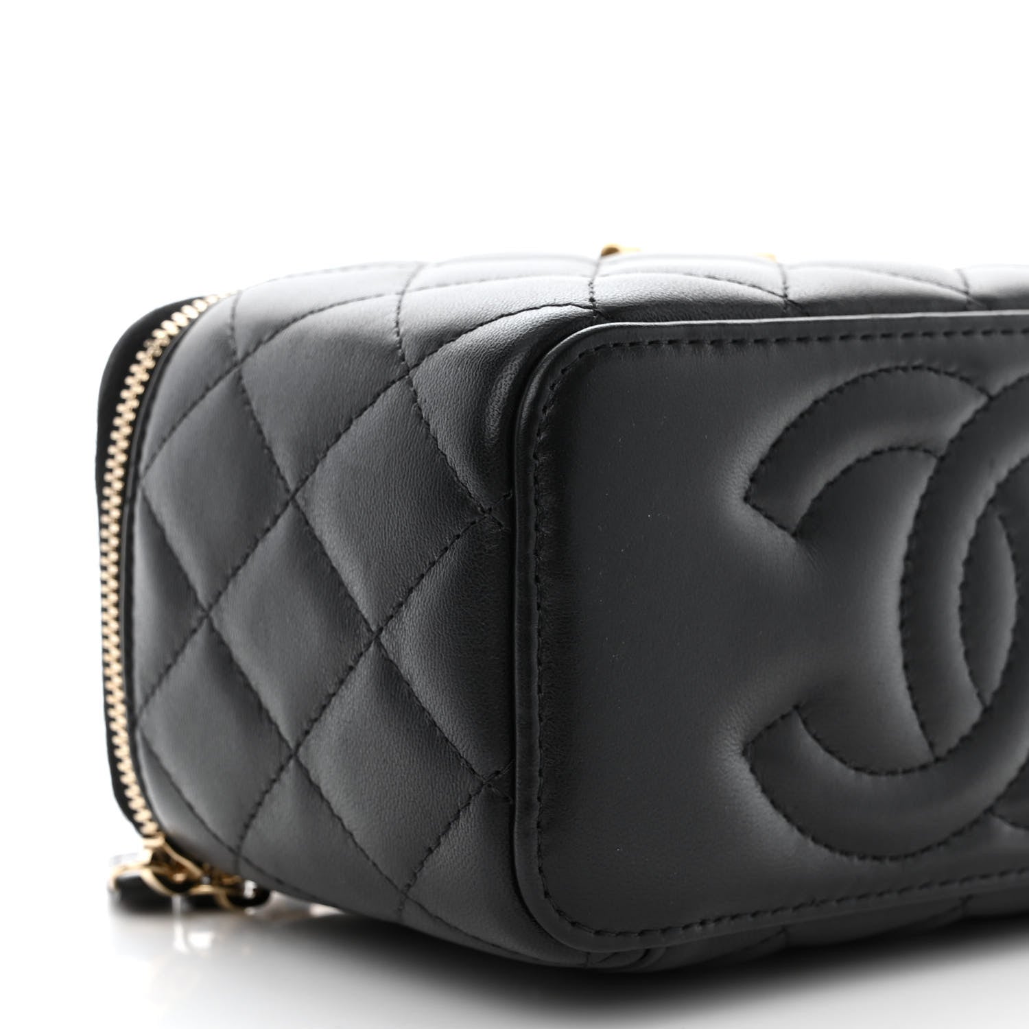 Chanel Lambskin Quilted Pick Me Up Vanity Case Black 9 of 13