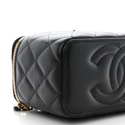 Chanel Lambskin Quilted Pick Me Up Vanity Case Black 9 of 13