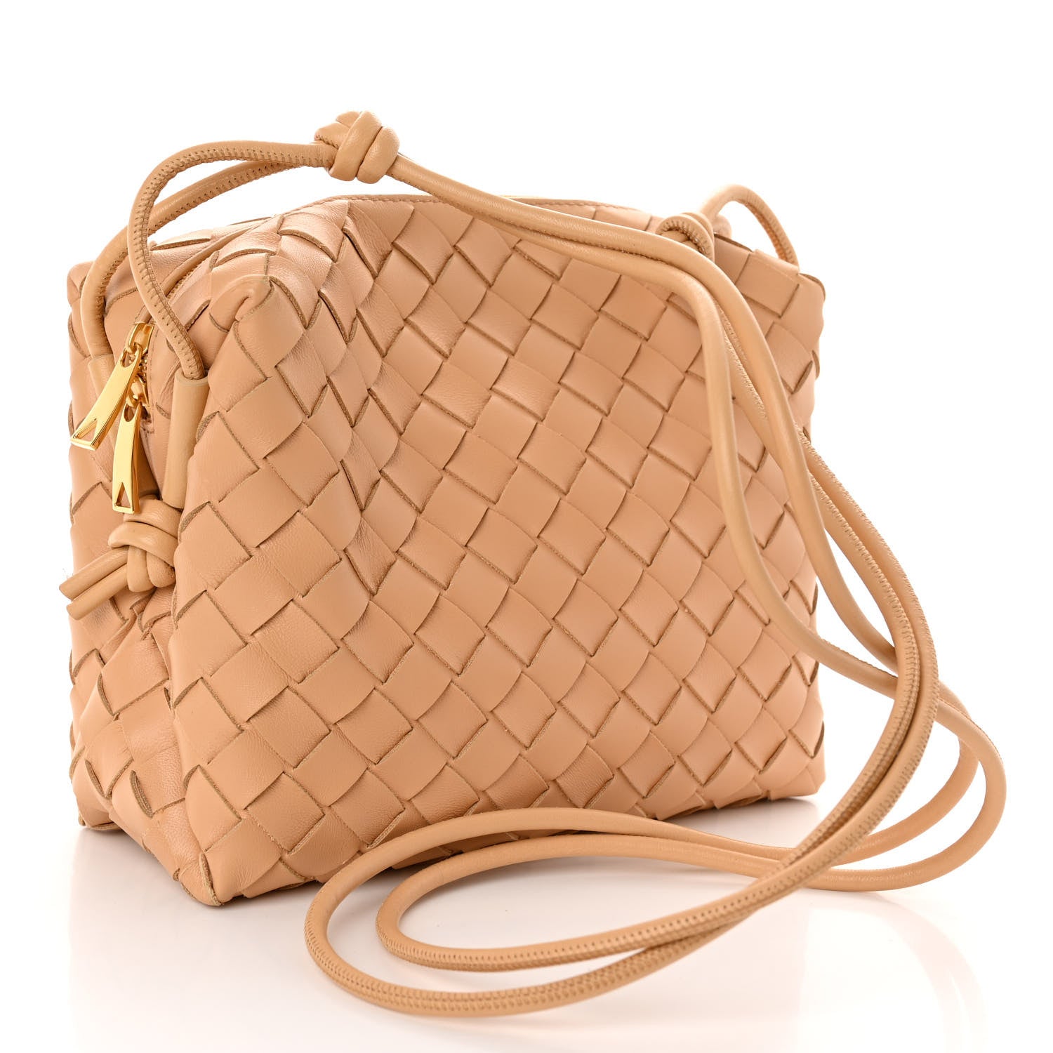 Bottega Veneta Nappa Intrecciato Small Loop Camera Bag Almond 3 of 9