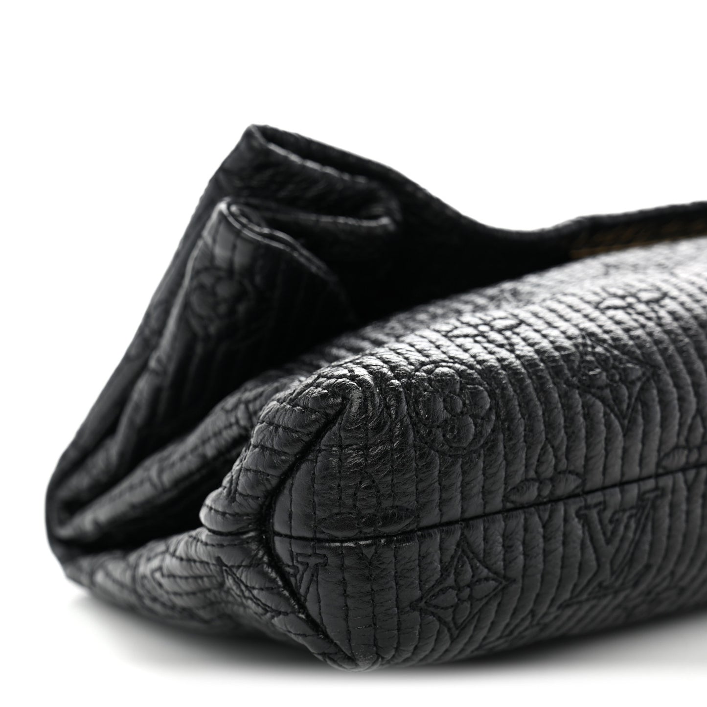 Calfskin Quilted Monogram Altair Clutch Black