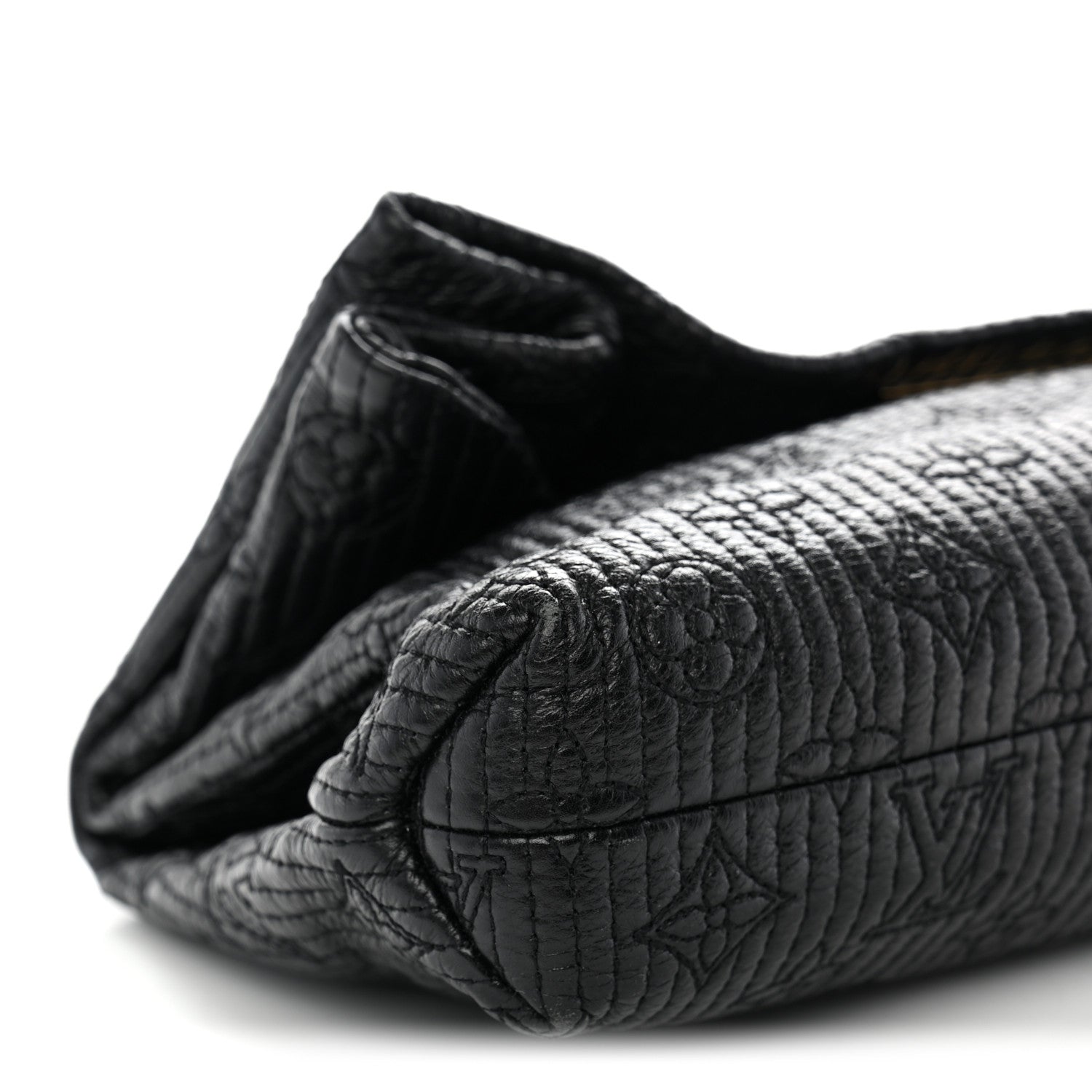 Louis Vuitton Calfskin Quilted Monogram Altair Clutch Black 9 of 10