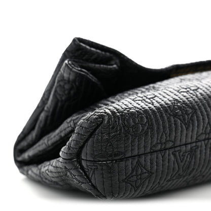 Louis Vuitton Calfskin Quilted Monogram Altair Clutch Black 9 of 10
