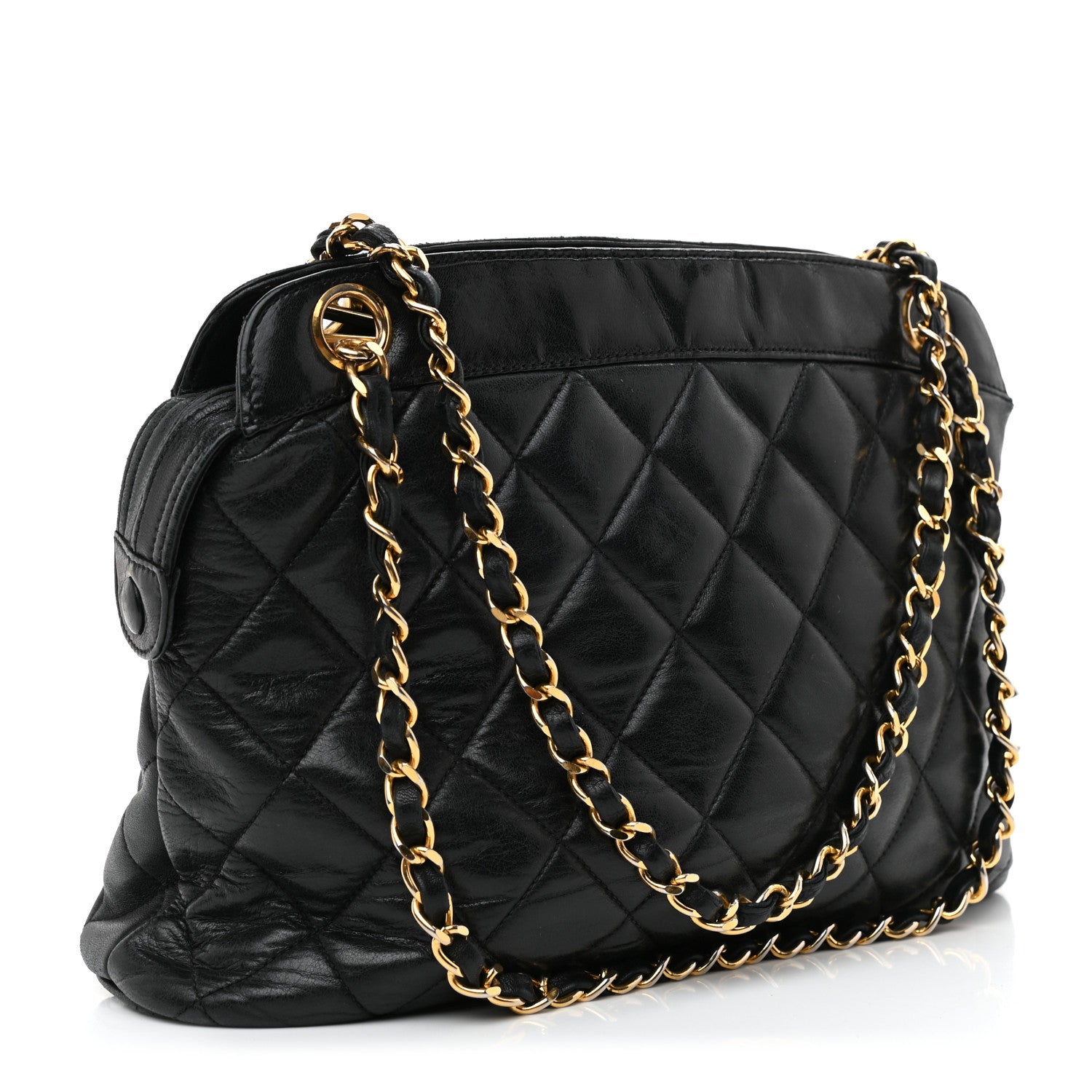 Chanel Lambskin Quilted Shoulder Bag Black 2 of 10