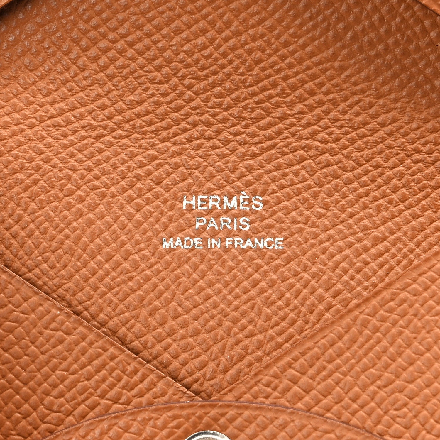 Hermes Epsom Calvi Card Case Gold 6 of 8
