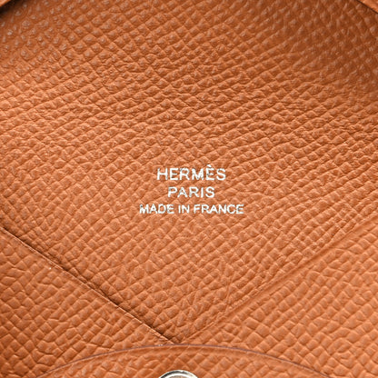 Hermes Epsom Calvi Card Case Gold 6 of 8