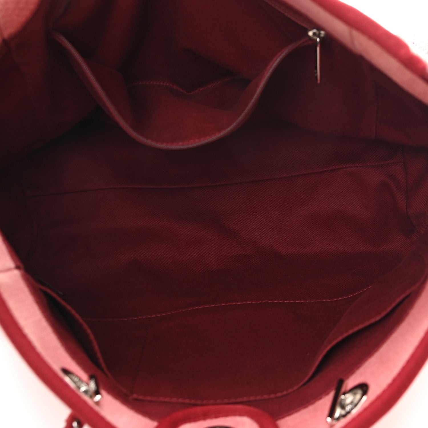 Chanel Canvas Small Deauville Tote Red 6 of 11