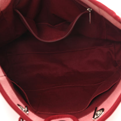 Chanel Canvas Small Deauville Tote Red 6 of 11