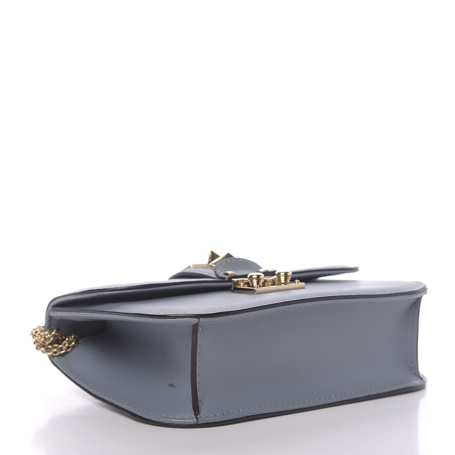Valentino Garavani Vitello Small Glam Lock Rockstud Flap London Stone 4 of 10