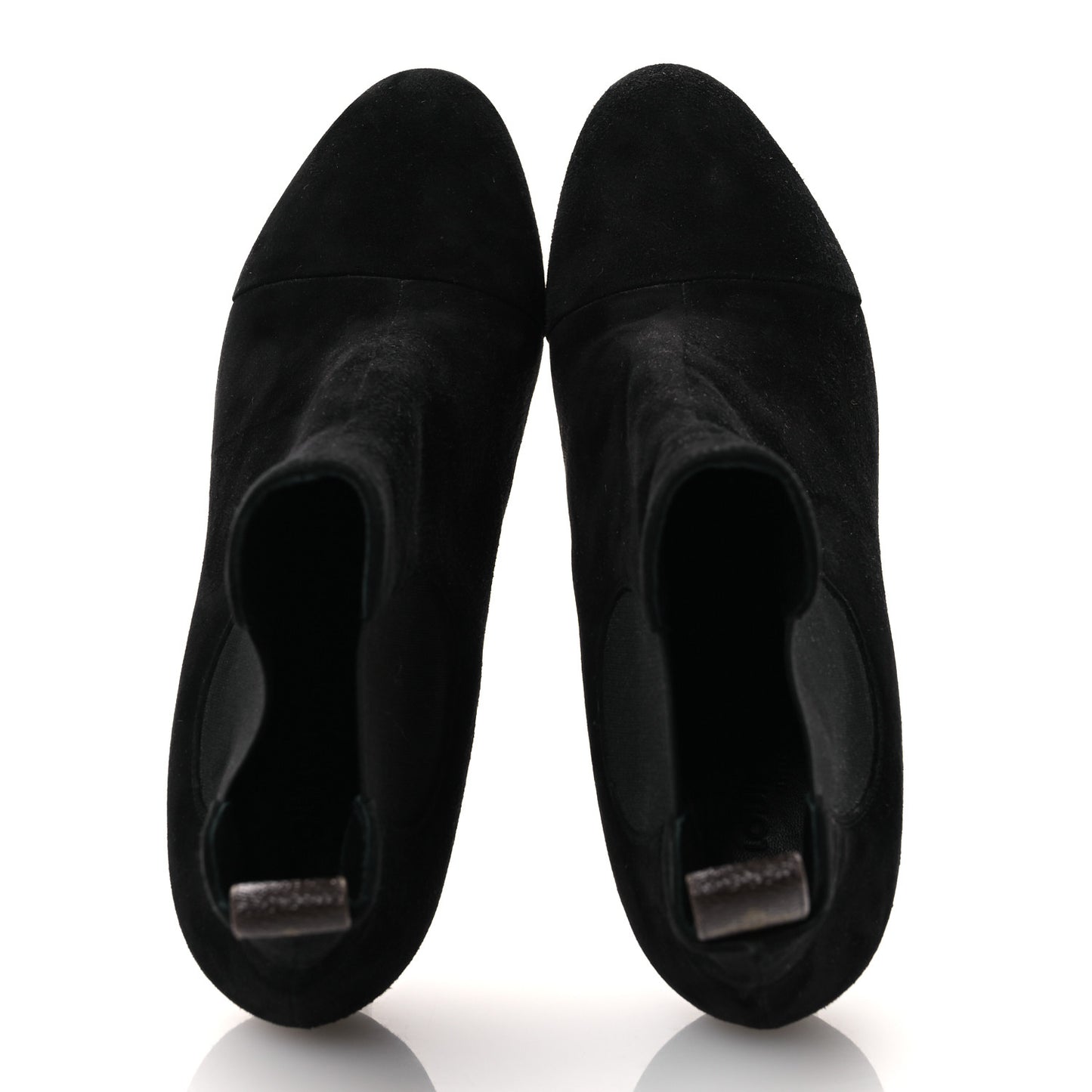 Suede Monogram Uniformes Cap Toe Chelsea 75mm Ankle Boots 37.5 Black