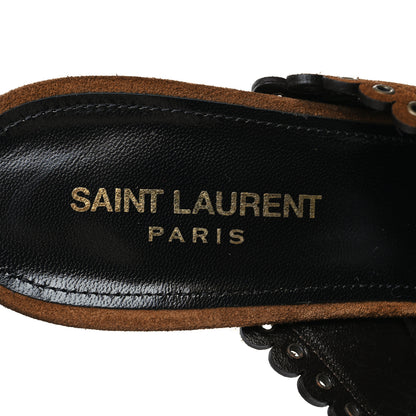 Saint Laurent Suede Eyelet LouLou 70 Mules 41 Land 8 of 9
