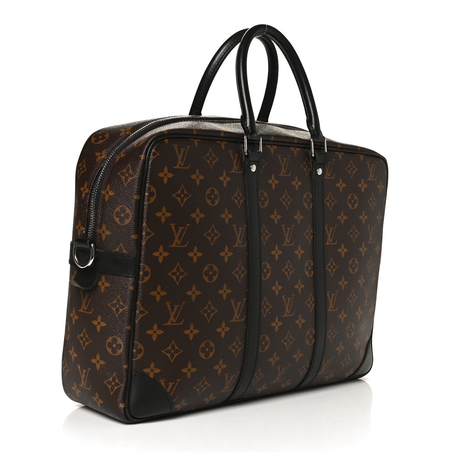 Louis Vuitton Monogram Macassar Porte Documents Voyage Soft Briefcase 3 of 16