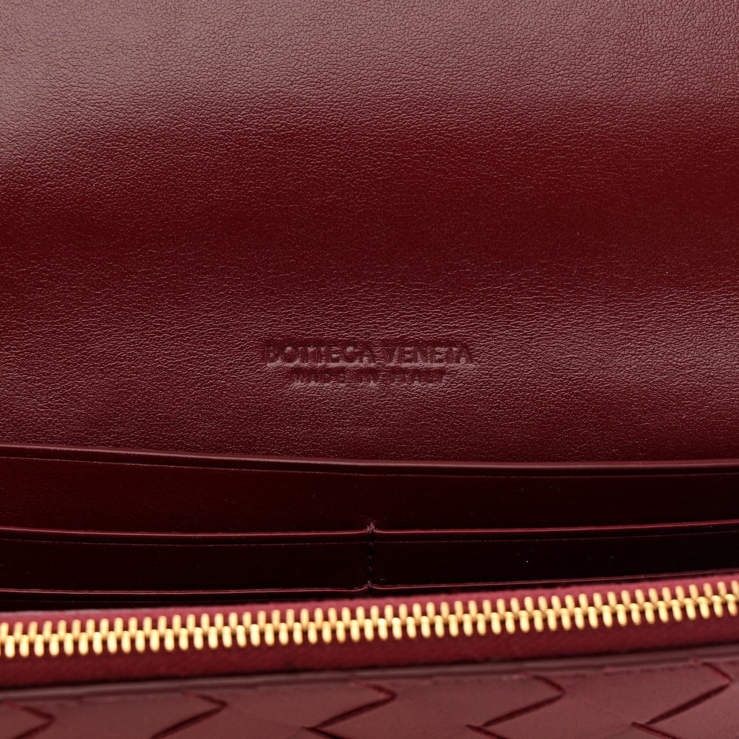 Bottega Veneta Nappa Intrecciato Flap Wallet Bordeaux 6 of 10