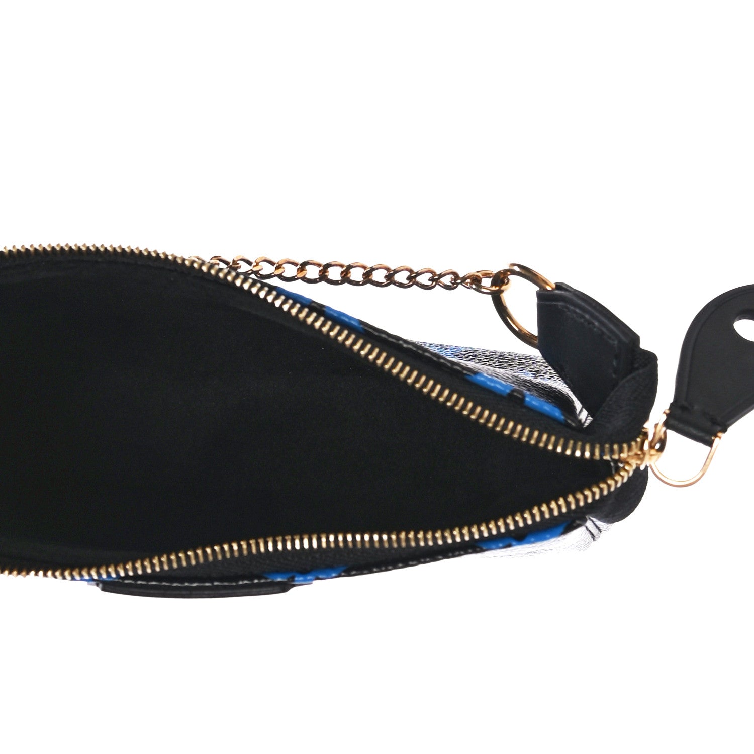 Louis Vuitton Colored Monogram Mini Pochette Accessories Blue Black 5 of 9
