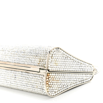 Judith Leiber Swarovski Crystal Minaudiere Clutch Silver 8 of 11