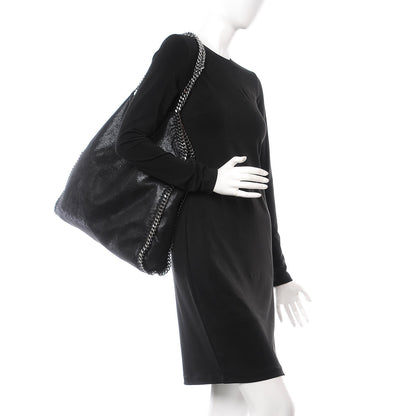 Stella McCartney Shaggy Deer Big Falabella Tote Black 2 of 7