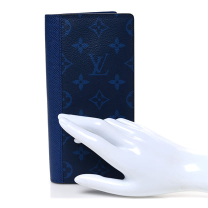 Louis Vuitton Taigarama Brazza Wallet NM Cobalt 2 of 6