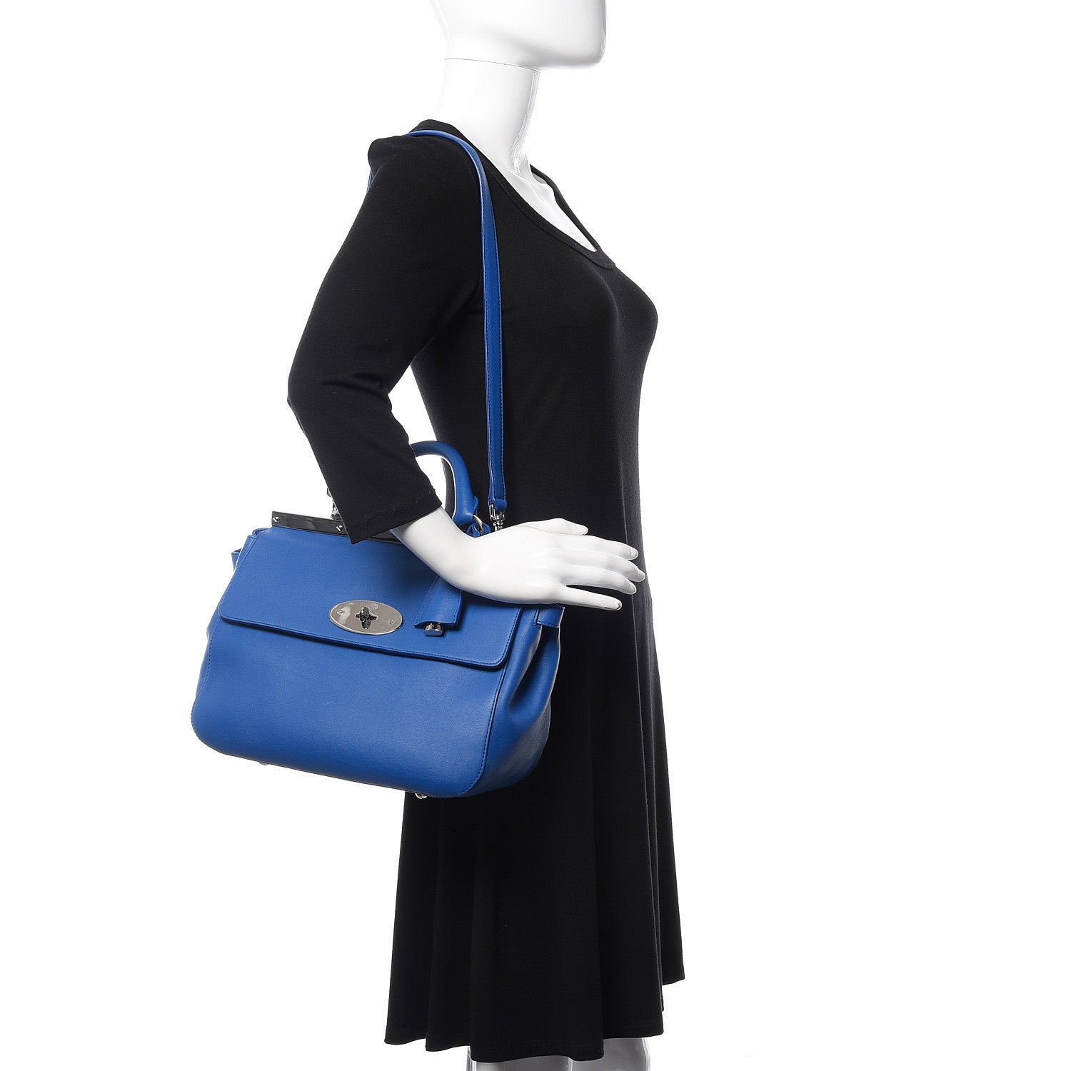 Mulberry Calfskin Suffolk Bluebell Blue 2 of 11