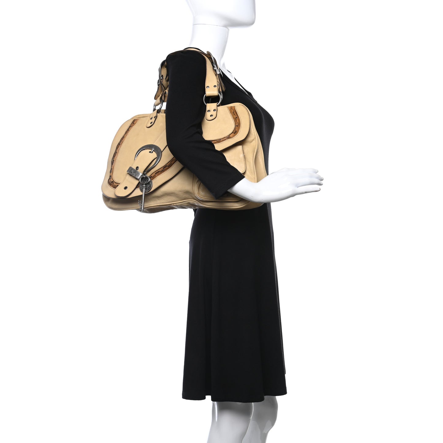 Calfskin Medium Gaucho Double Saddle Bag Ivory