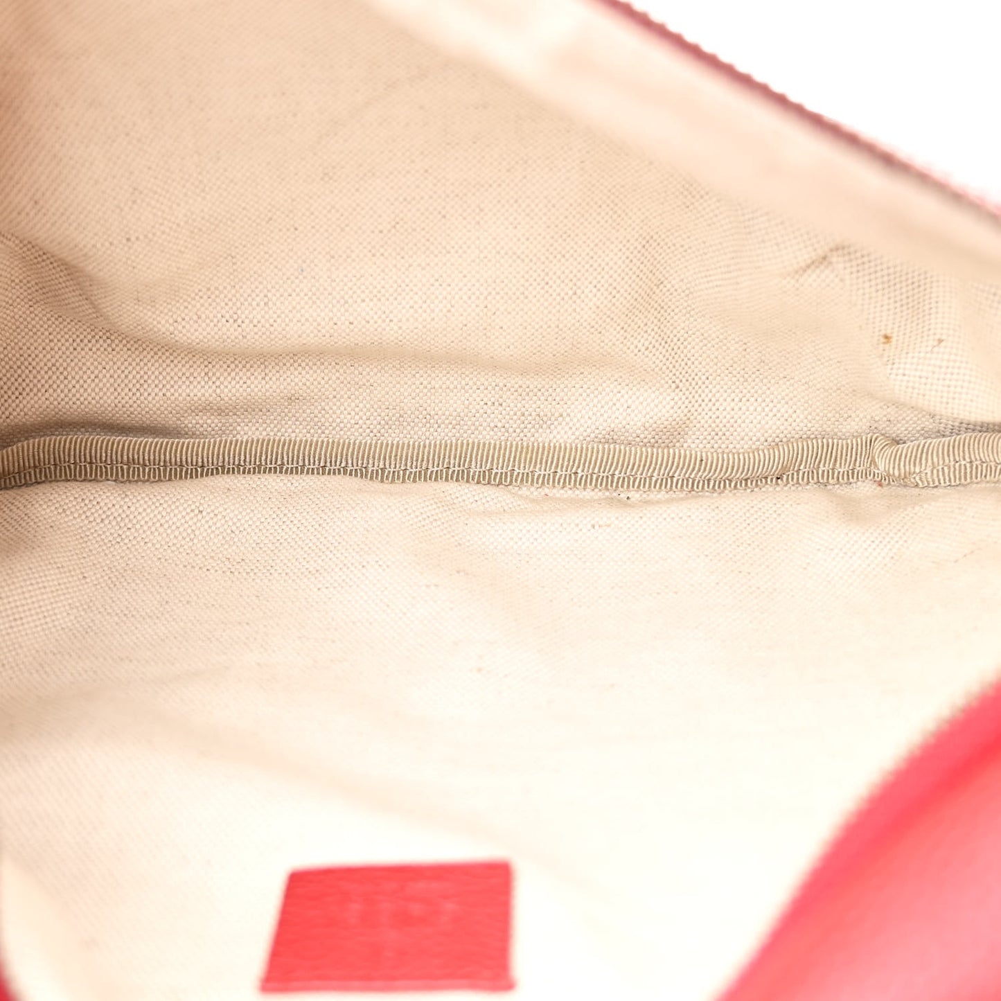 Grained Calfskin Logo Belt Bag Hibiscus Red