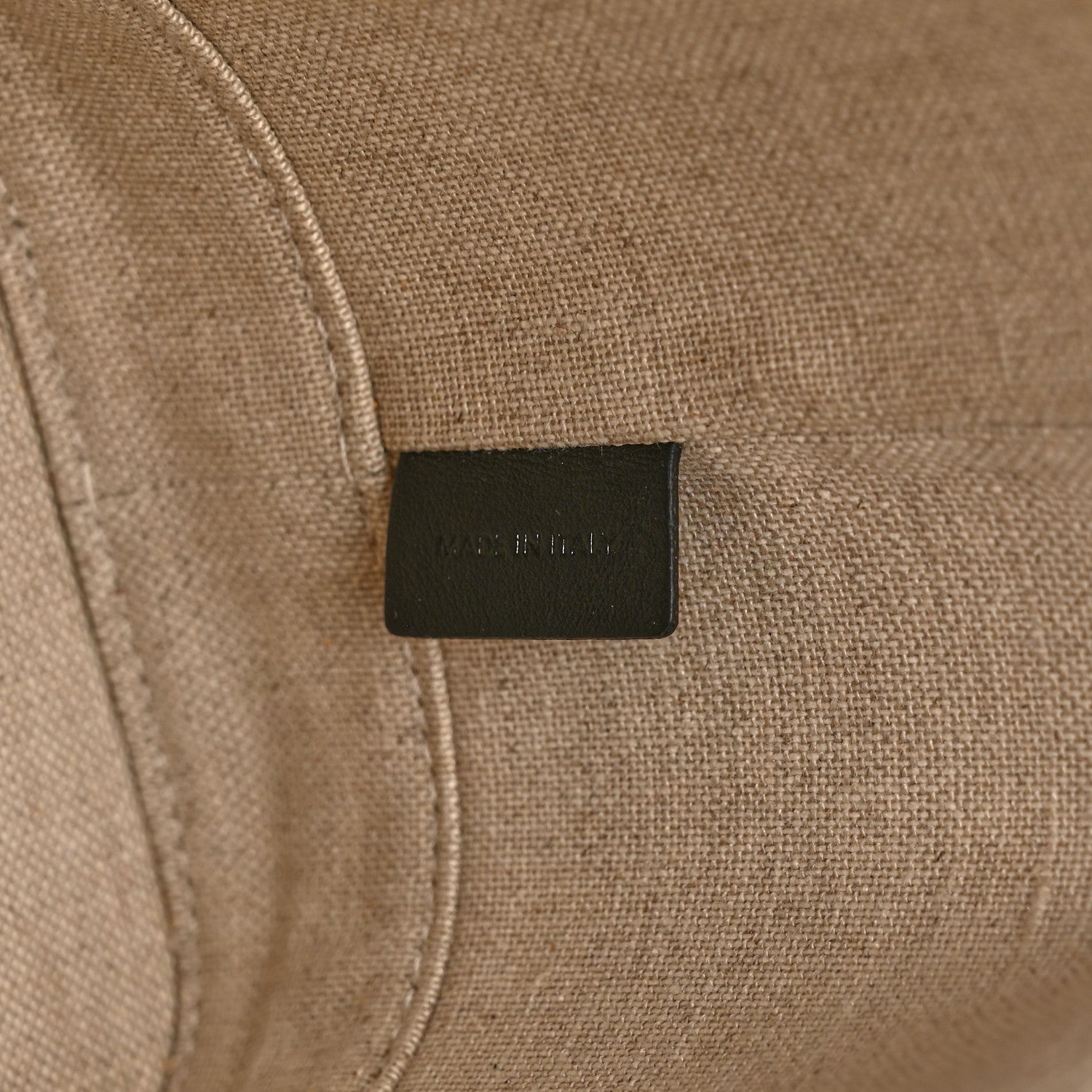 Celine Canvas Calfskin Triomphe Small Bucket Bag Vanilla Black 6 of 9