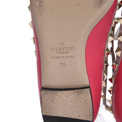 Valentino Garavani Nappa Rockstud Cage Ballerina Flats 36 Fuchsia Poudre 8 of 15