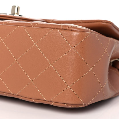 Chanel Lambskin Quilted Mini Rectangular Flap Brown 9 of 10