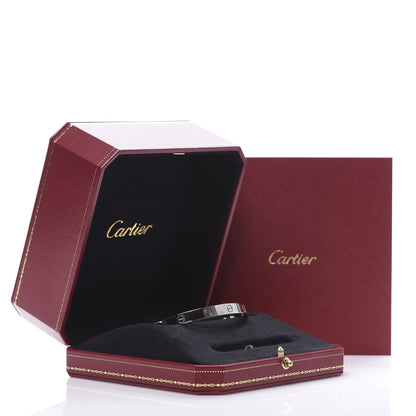 Cartier 18K White Gold LOVE Bracelet 18 7 of 7