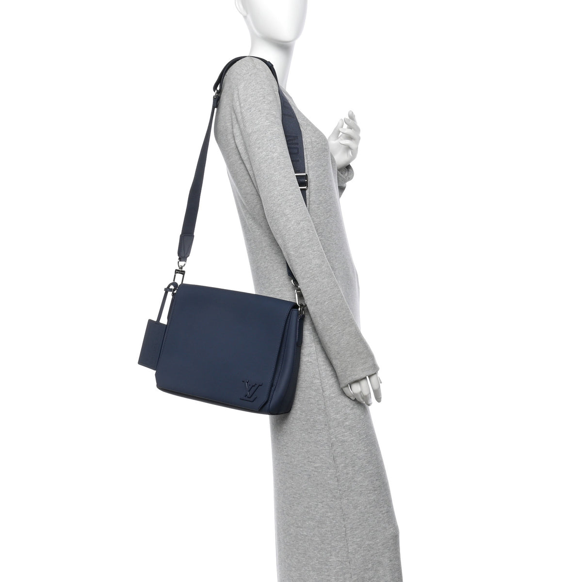 Calfskin Aerogram Takeoff Messenger Blue