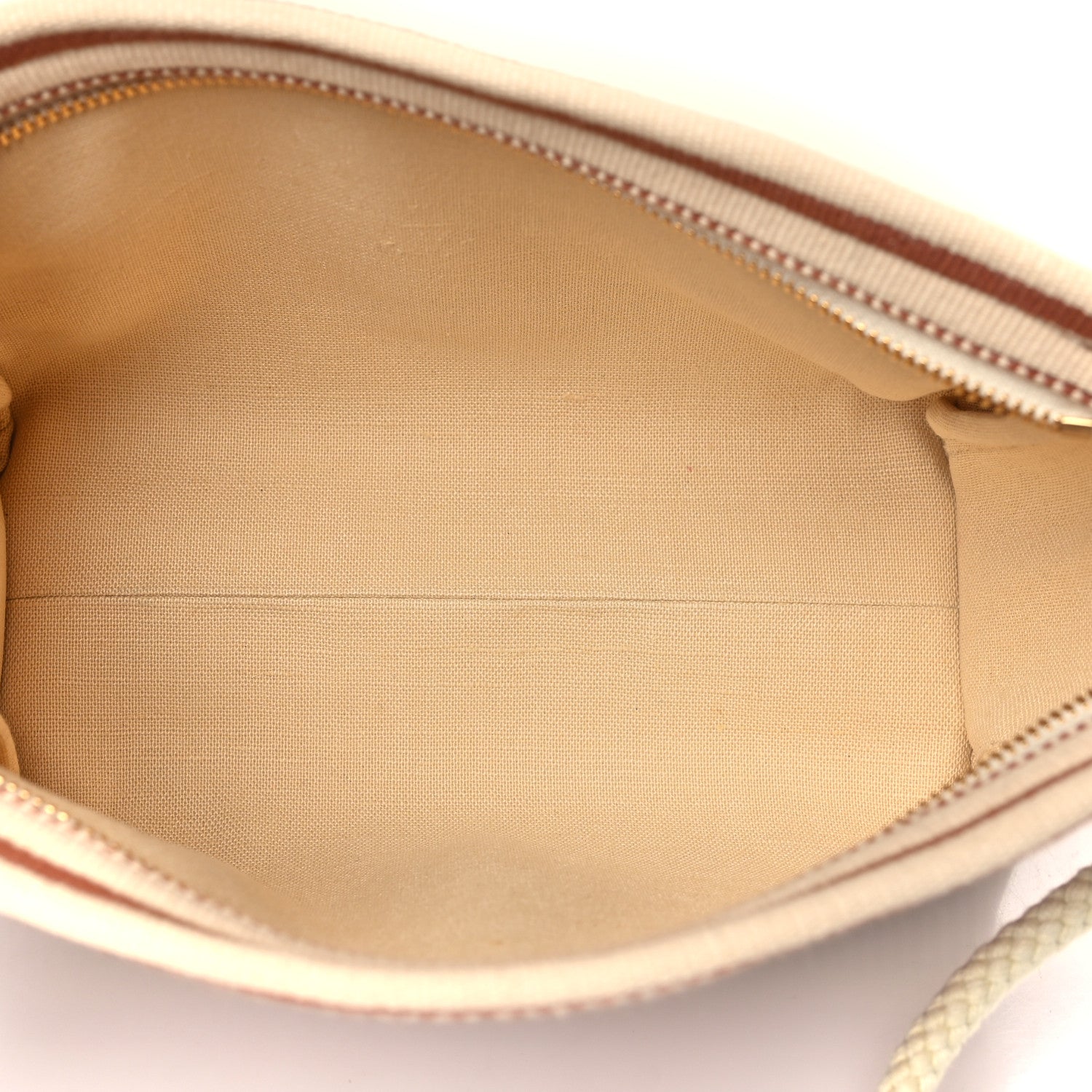 Celine Textile Striped Logo Thais Pouch Sienna 5 of 10