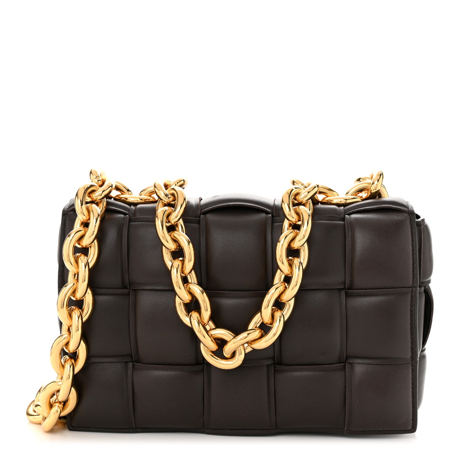Bottega Veneta Lambskin Maxi Intrecciato Padded Chain Cassette Crossbody Bag Fondant 1 of 12