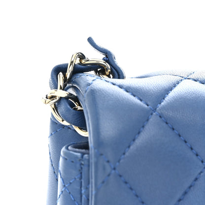Chanel Lambskin Quilted Mini Square Flap Dark Blue 13 of 13