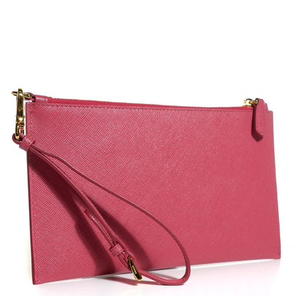 Prada Saffiano Bow Wristlet Peonia 3 of 10