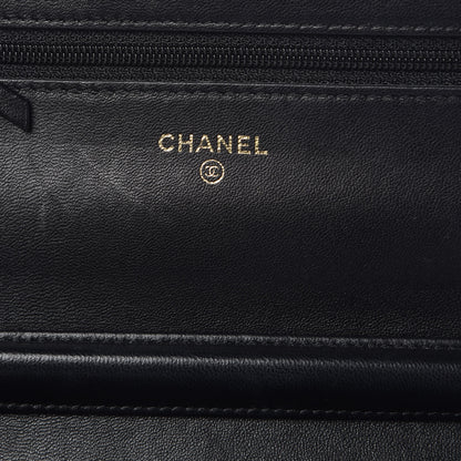 Chanel Lambskin Quilted Wallet On Chain WOC Black 6 of 10