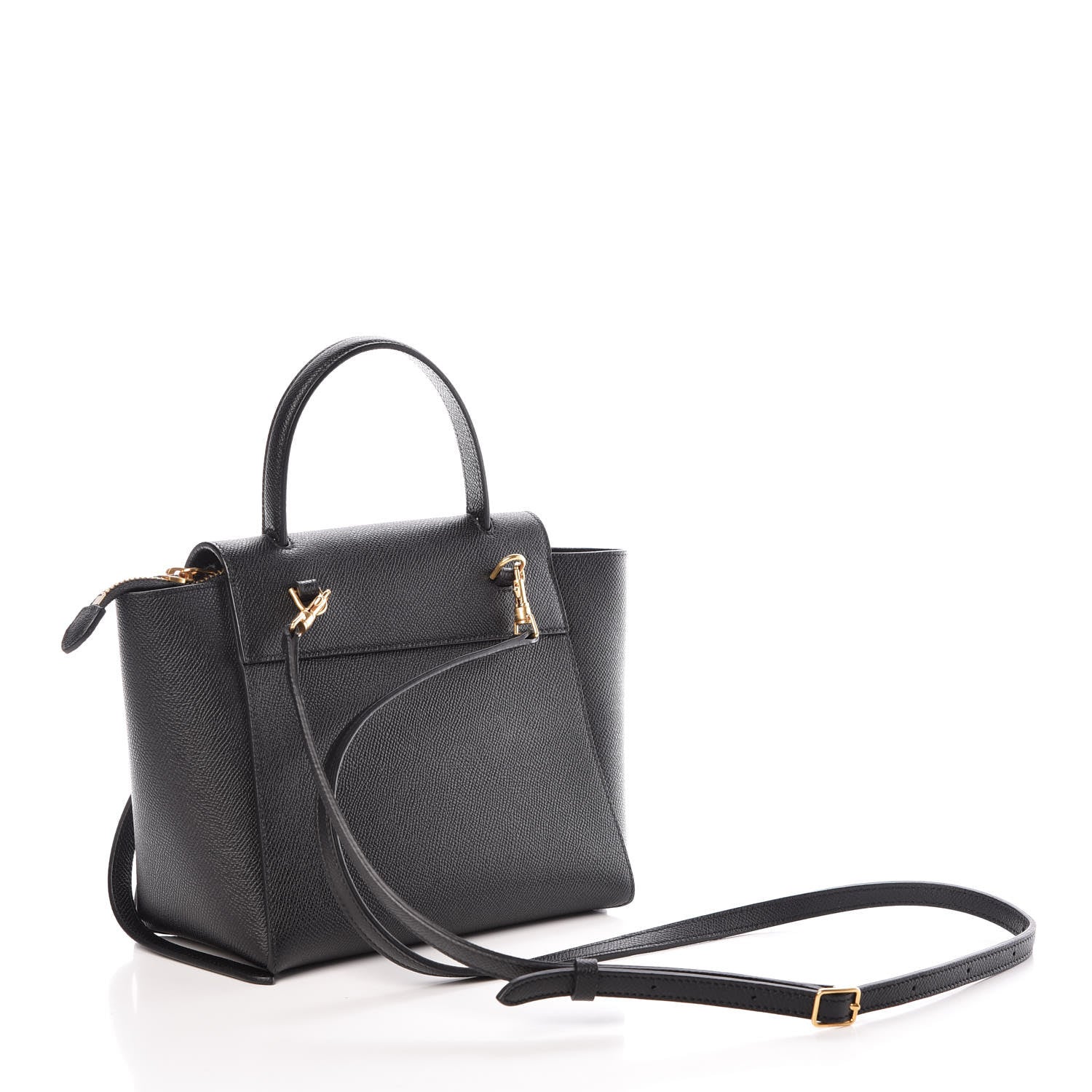 Celine Grained Calfskin Nano Belt Bag Black 3 of 9