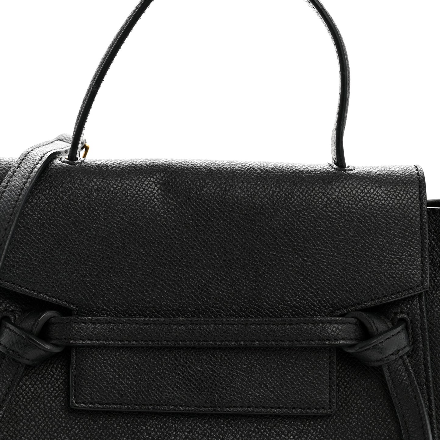 Grained Calfskin Nano Belt Bag Black