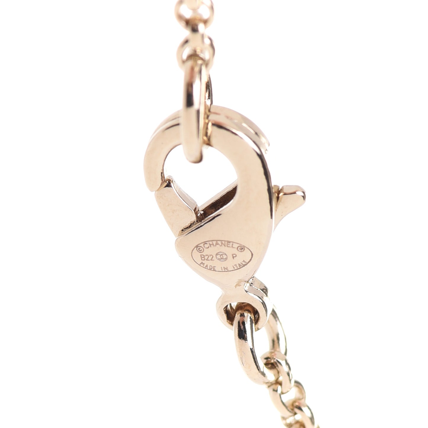 CC Heart Chain Pendant Necklace Gold