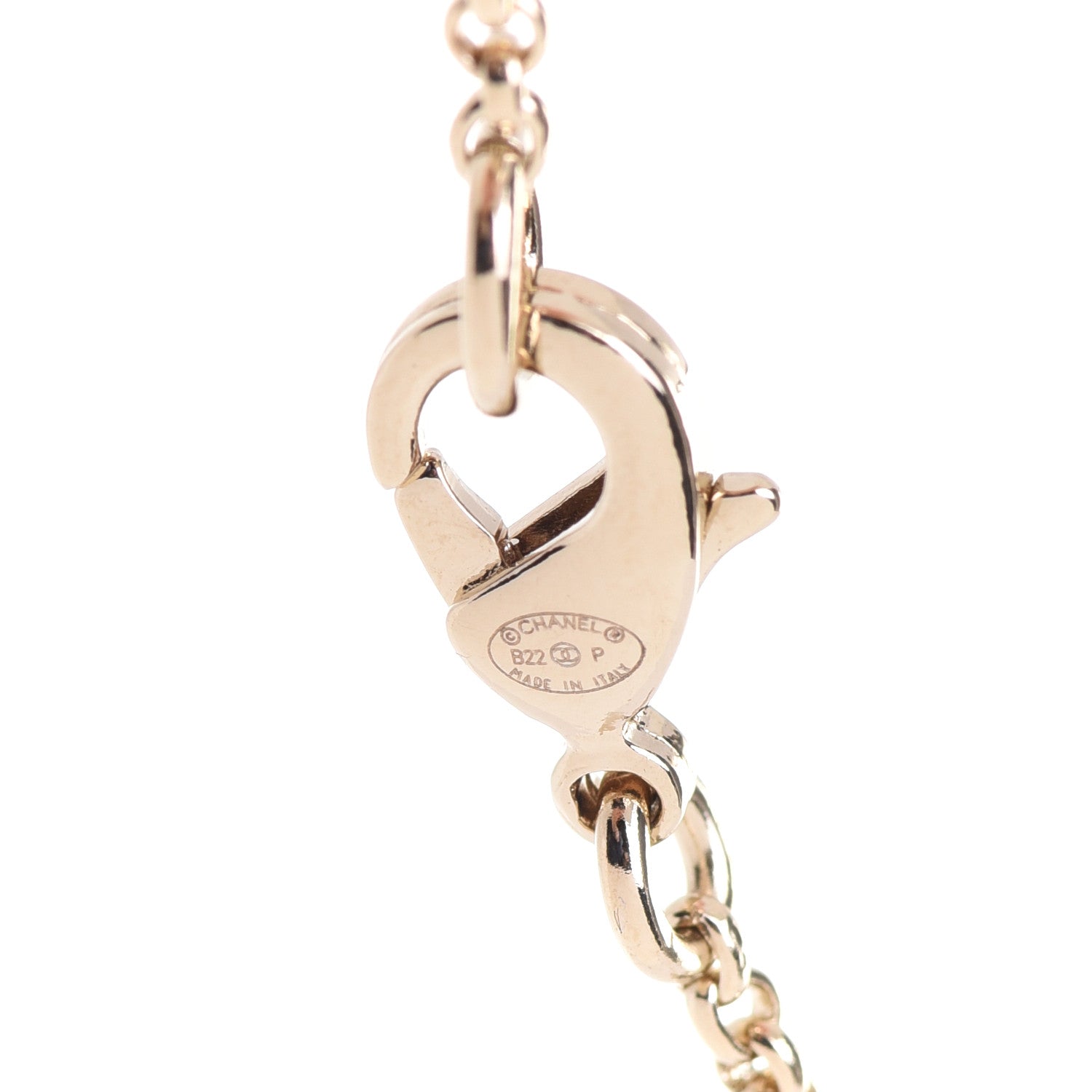 Chanel CC Heart Chain Pendant Necklace Gold 5 of 6