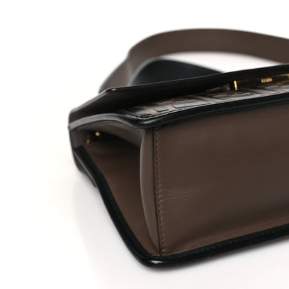 Fendi Vitello Century F is Fendi Bi-Color FF 1974 Embossed Kan I Shoulder Bag Maya Black 8 of 9