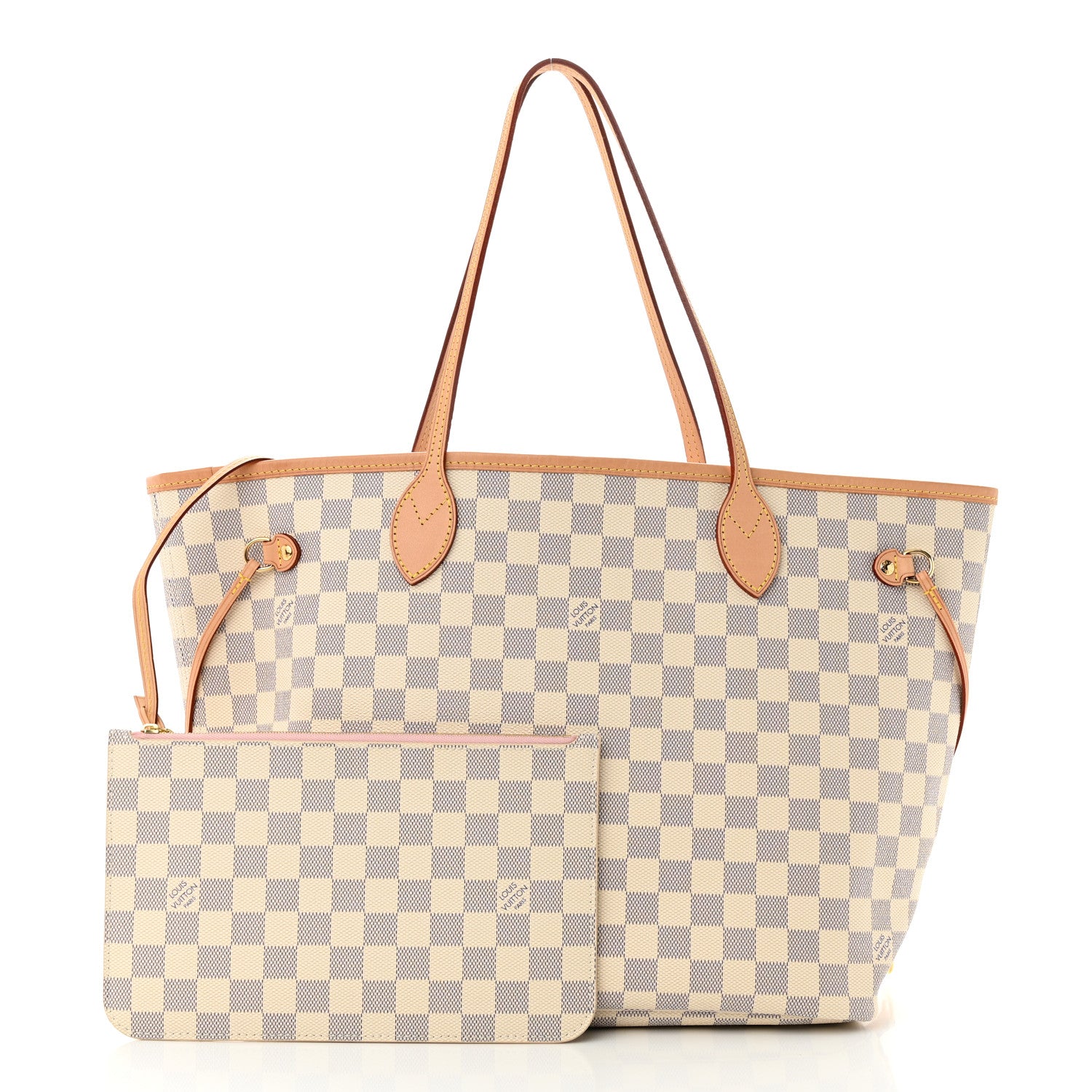 Louis Vuitton Damier Azur Neo Neverfull MM Rose Ballerine 3 of 10
