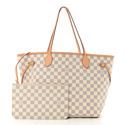 Louis Vuitton Damier Azur Neo Neverfull MM Rose Ballerine 3 of 10