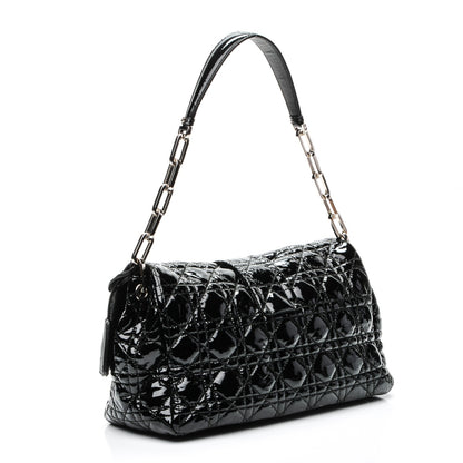 Christian Dior Patent Cannage New Lock Flap Black 3 of 8