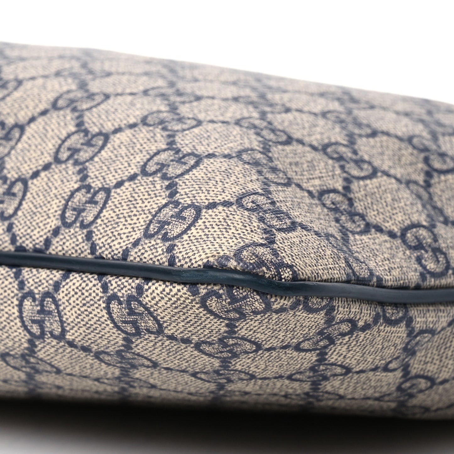 GG Plus Monogram Large Flat Messenger Bag Beige Blue