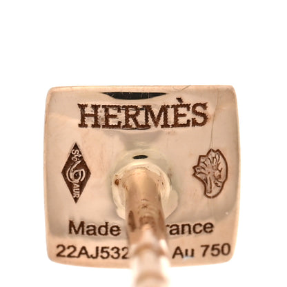Hermes 18K Rose Gold Clou d'H Stud Earrings 4 of 5