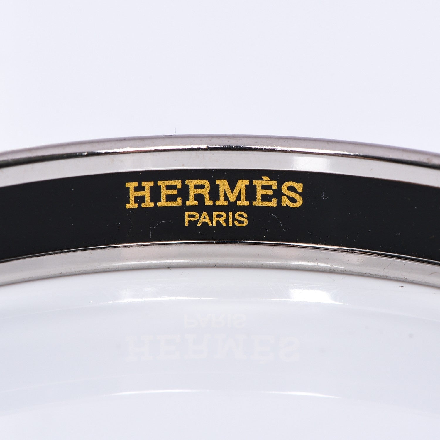Hermes Enamel Printed Narrow Caleche Bracelet 62 Rouge H 5 of 6