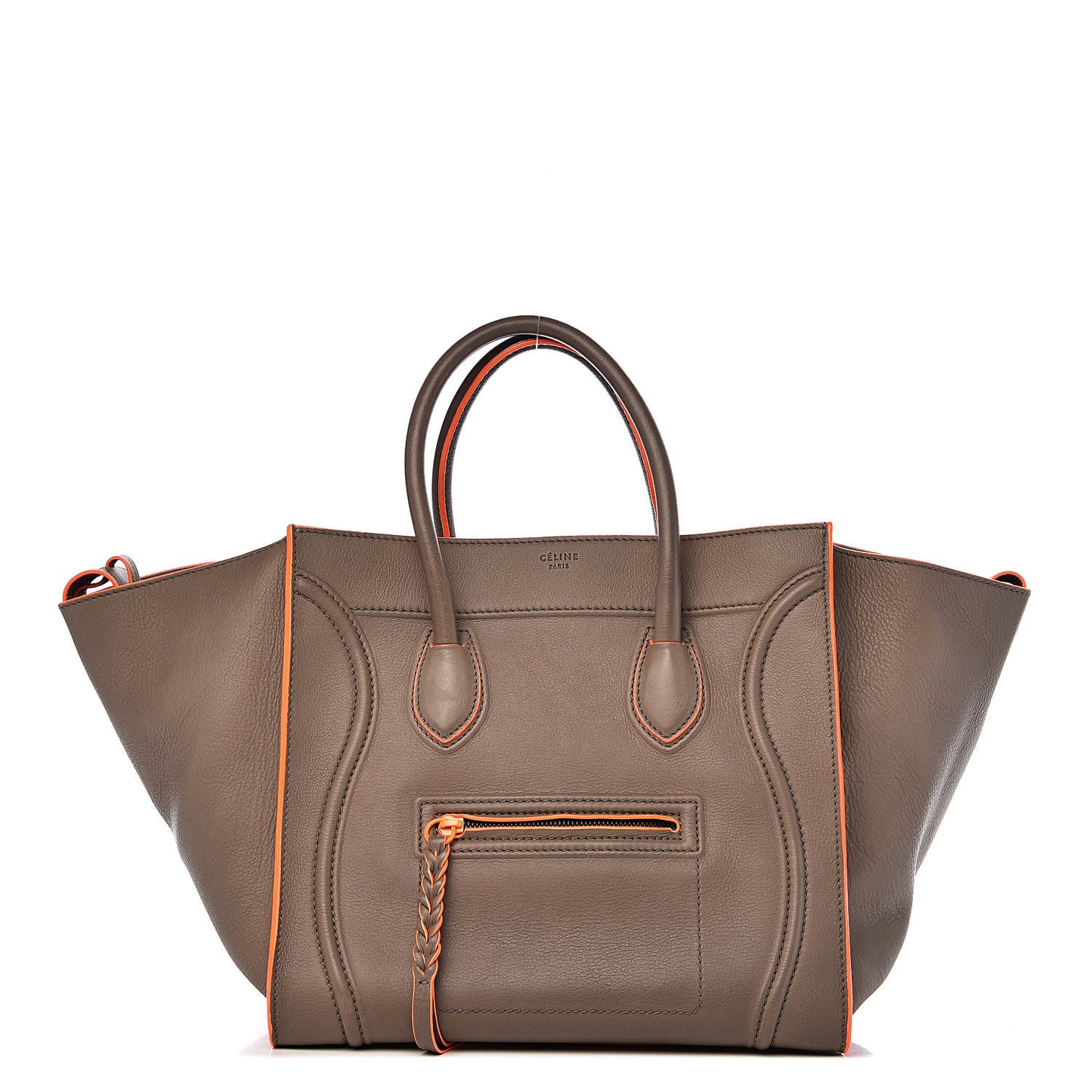 Supple Calfskin Medium Phantom Luggage Grey