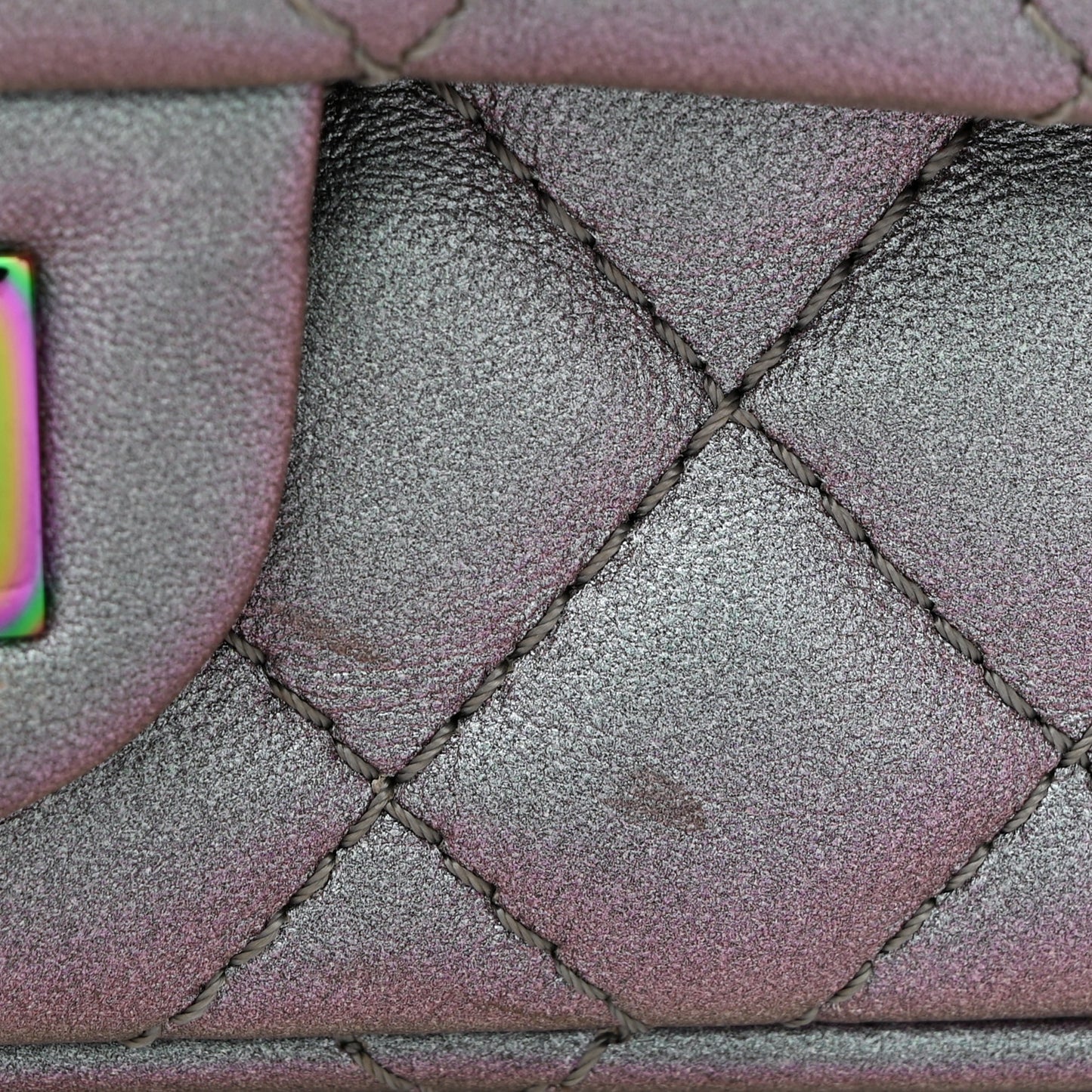 Iridescent Lambskin Quilted 2.55 Reissue 225 Flap Light Purple