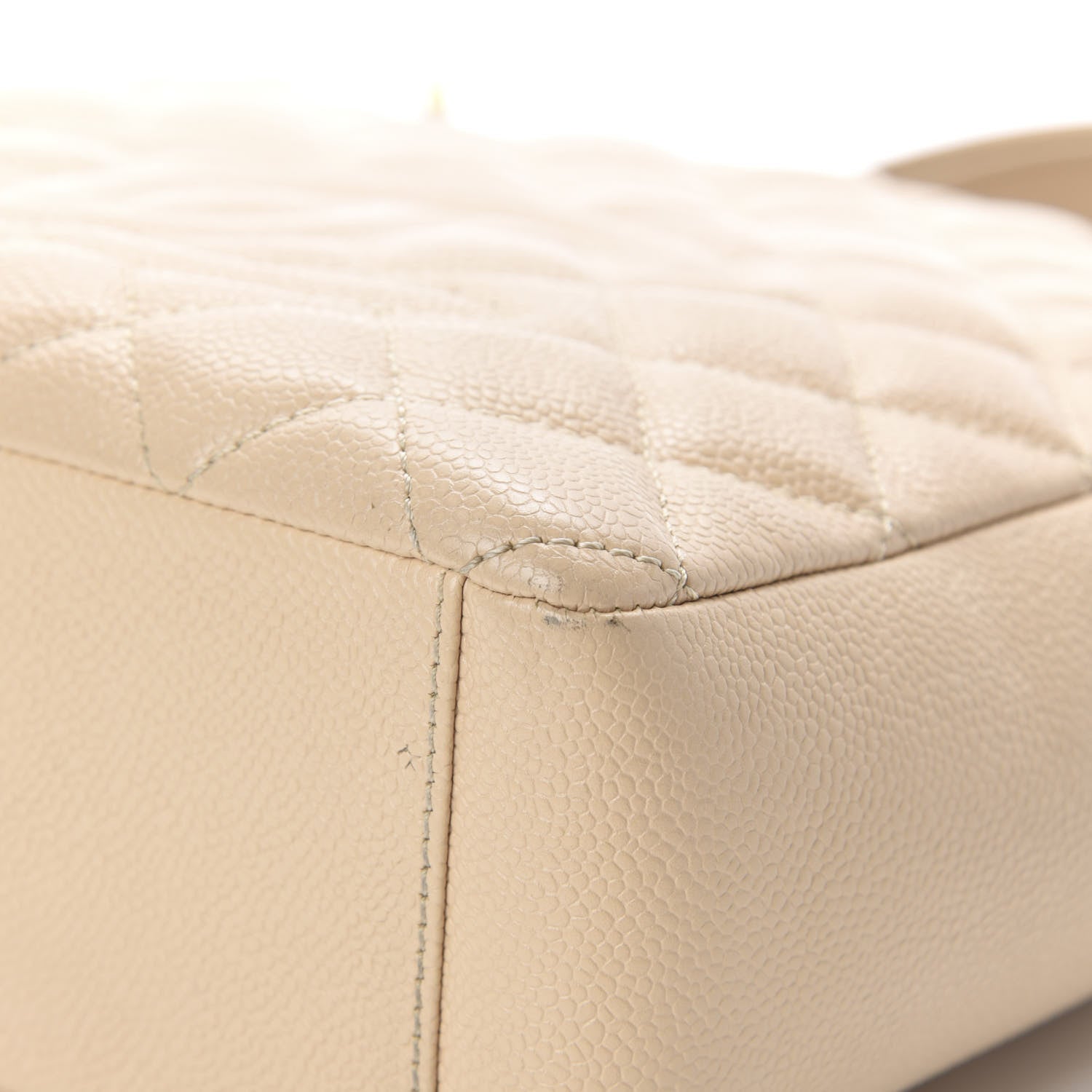 Chanel Caviar Quilted Petit Shopping Tote PST Beige 12 of 13