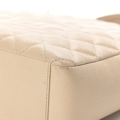 Chanel Caviar Quilted Petit Shopping Tote PST Beige 12 of 13