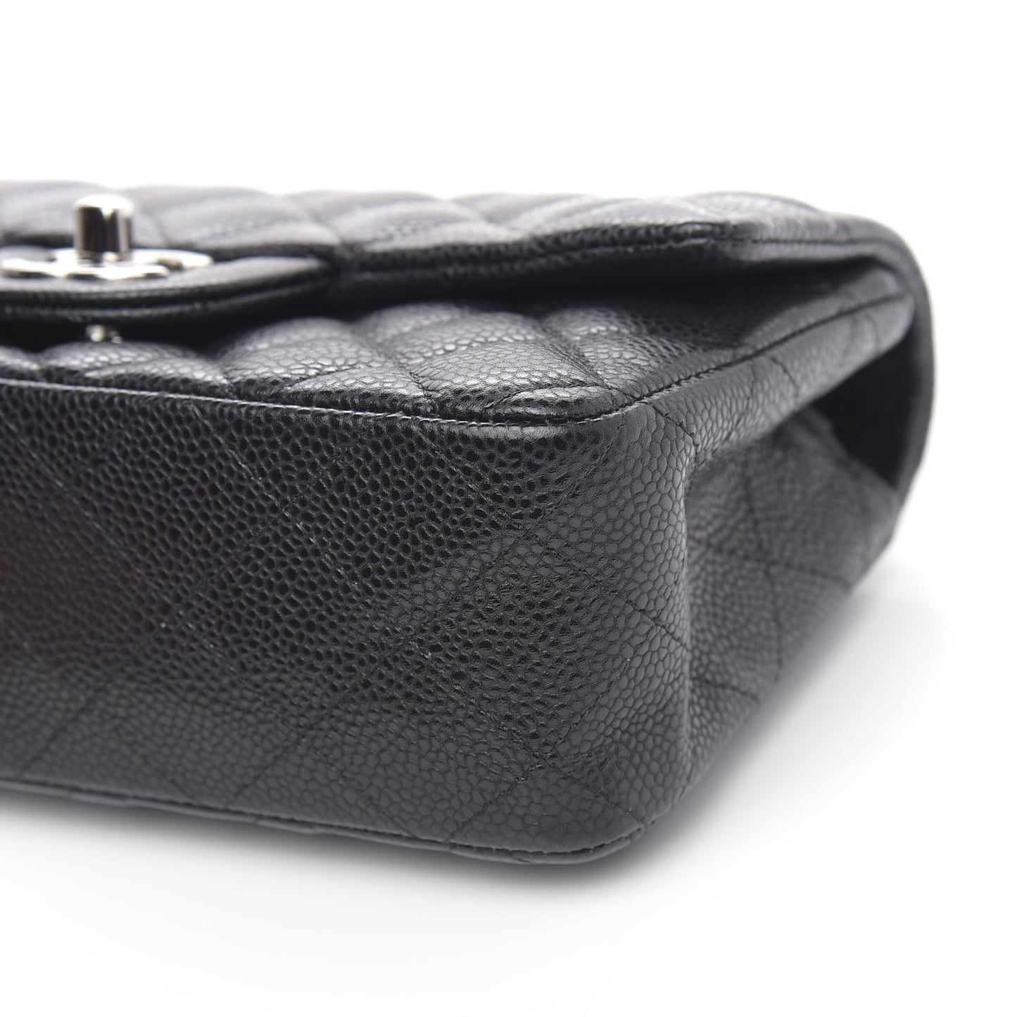 Caviar Quilted Mini Rectangular Flap Black